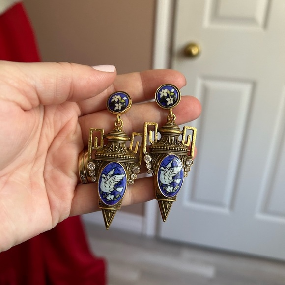 4/$100 Moroccan dangle stud earrings with doves birds 🕊️ - Picture 3 of 6